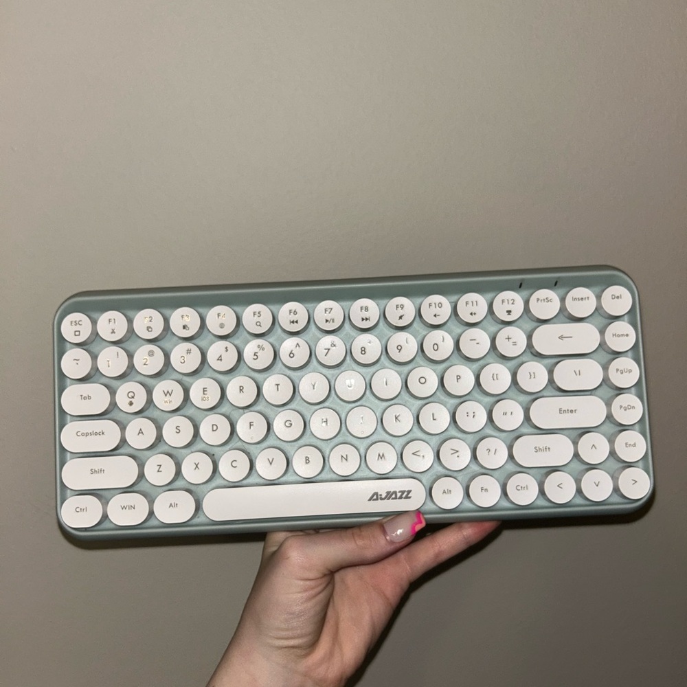 Bluetooth AJAZZ White and Gray Wireless Keyboard